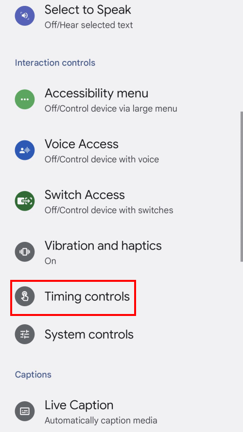 Tap Timing Controls